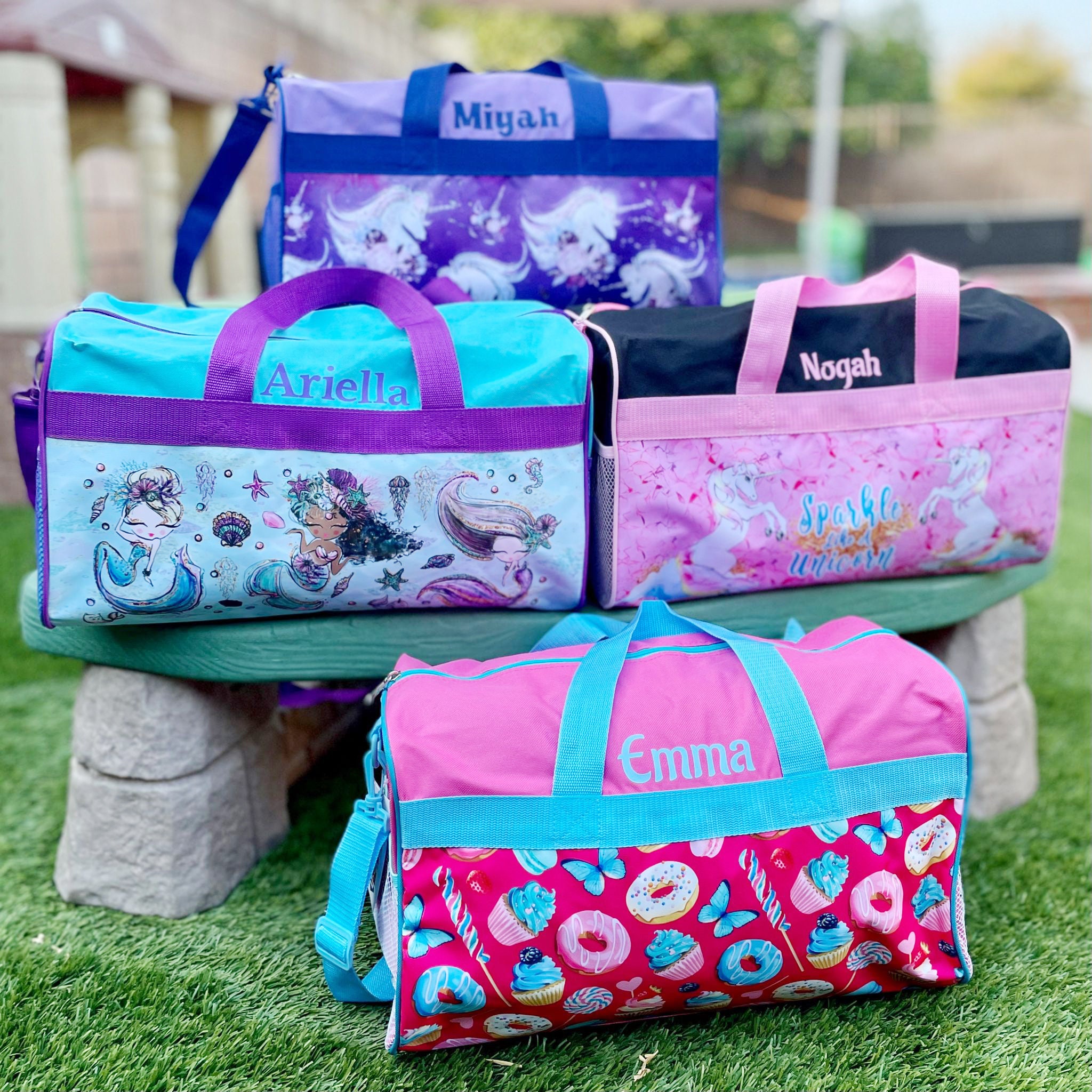 Personalized Duffel Bag for Kids Travel Sleepover Overnight Etsy