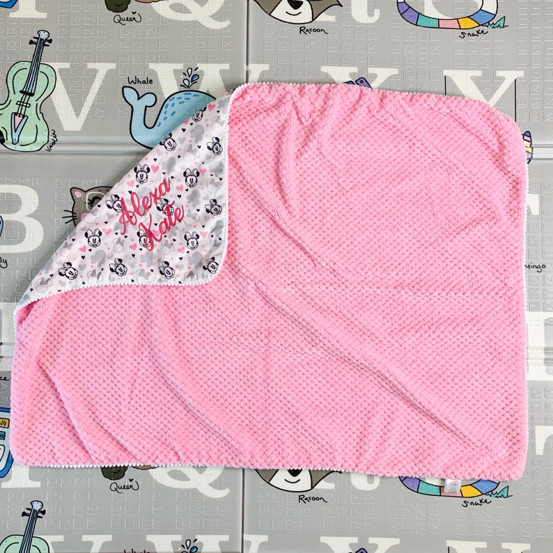 Personalized Disney Baby Blanket Minnie Mouse Etsy