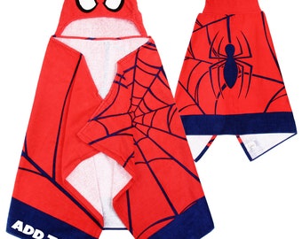 Personalisiertes besticktes Kapuzenhandtuch - Spider-Man