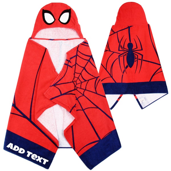 Toalla con capucha bordada personalizada - Spider-Man