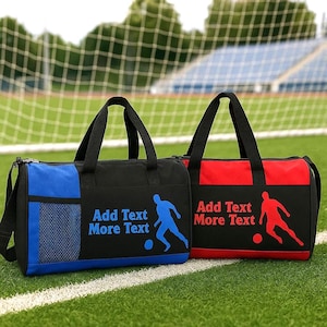 Personalized Soccer Duffel Bag for Boys Custom Name Gym Bag Great for Practice or Team Gift