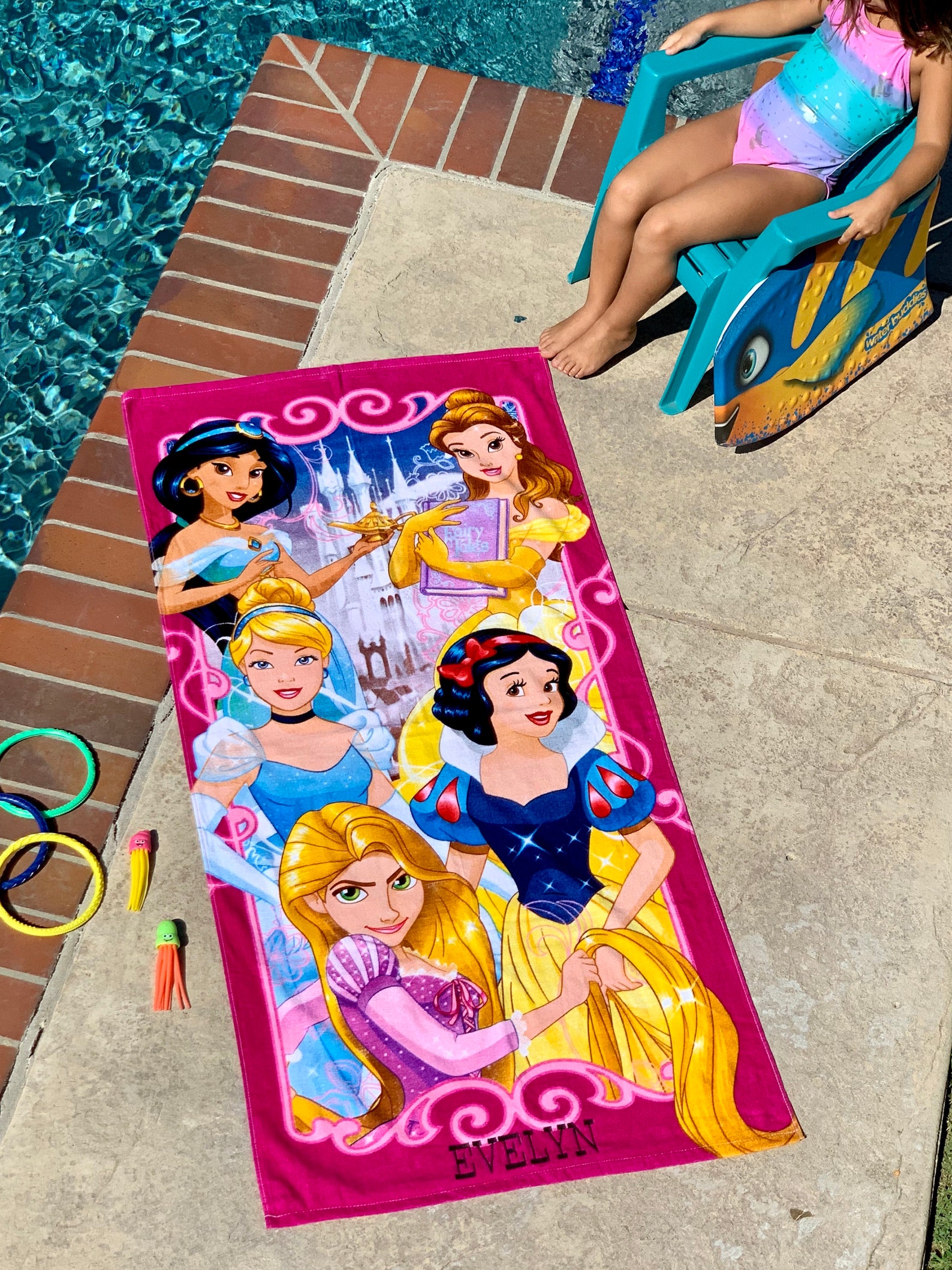 Personalized Disney Pool / Beach Towel Princess Squad Etsy