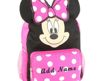 Personalisierter Minnie Mouse 10 Zoll Mini Rucksack mit 3D Ohren