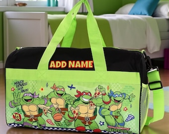 Personalisierte Seesack für Kinder - Reisen, Schlafsack, Reisetasche mit Teenage Mutant Ninja Schildkröten
