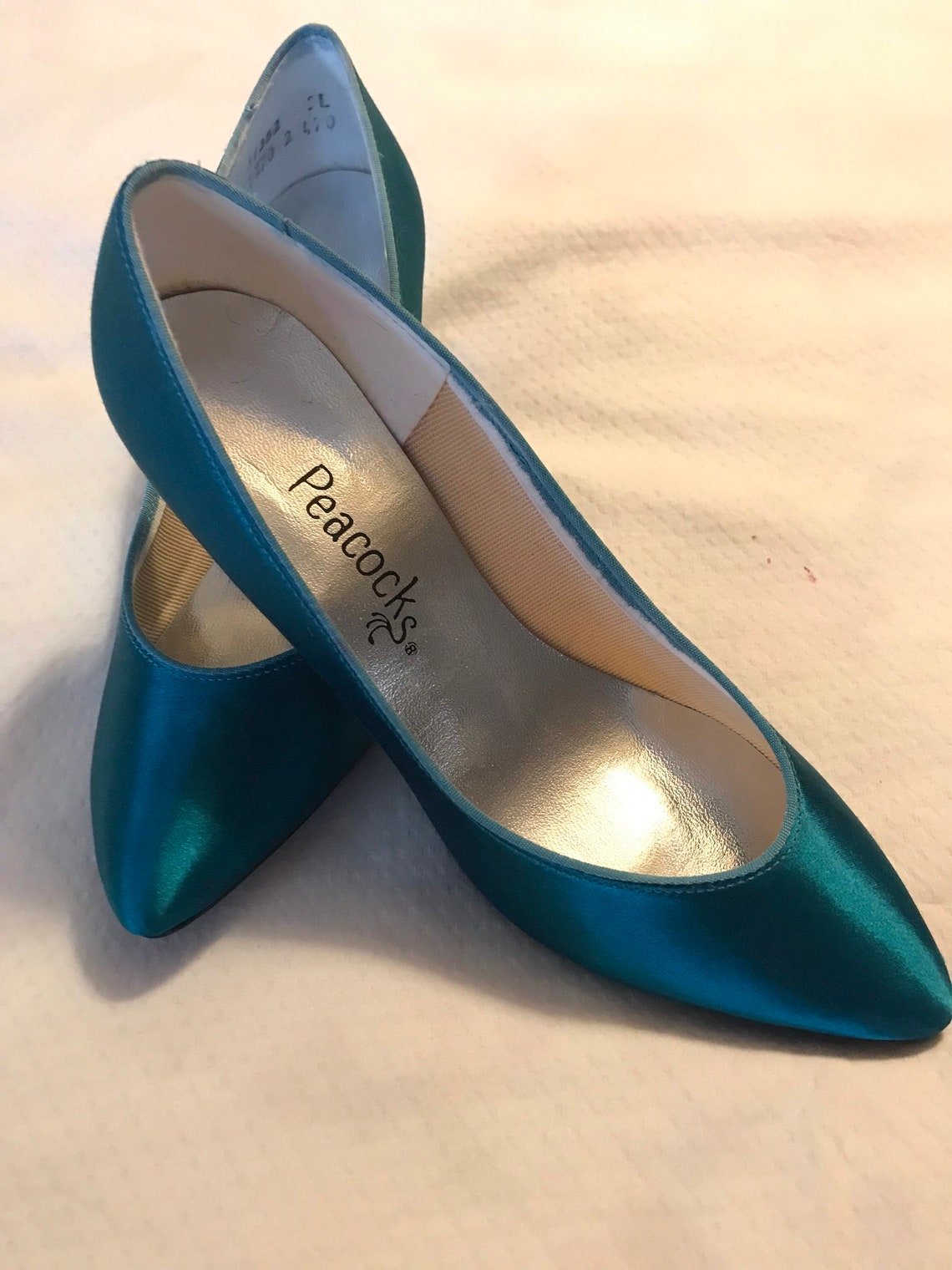 Peacock Brand Dyeable Turquoise Womens Shoes 8 B Etsy