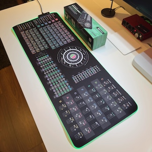 Hoja de trucos de teoría del bajo (alfombrilla de ratón): escalas, acordes, notas del diapasón y guía del círculo de quintas - Teoría musical para bajistas y principiantes