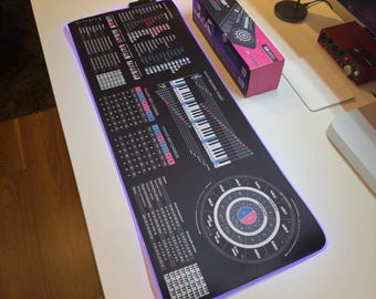 Music Theory Cheat Sheet Mousepad – Chords, Scales, Circle of Fifths