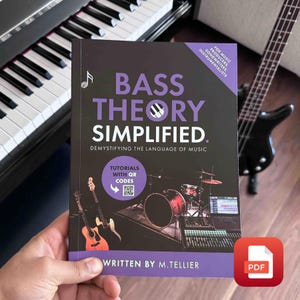 Bass Theory Simplified E-Book | Beginner-Friendly Music Theory Book for Bass Players with Video Tutorials
