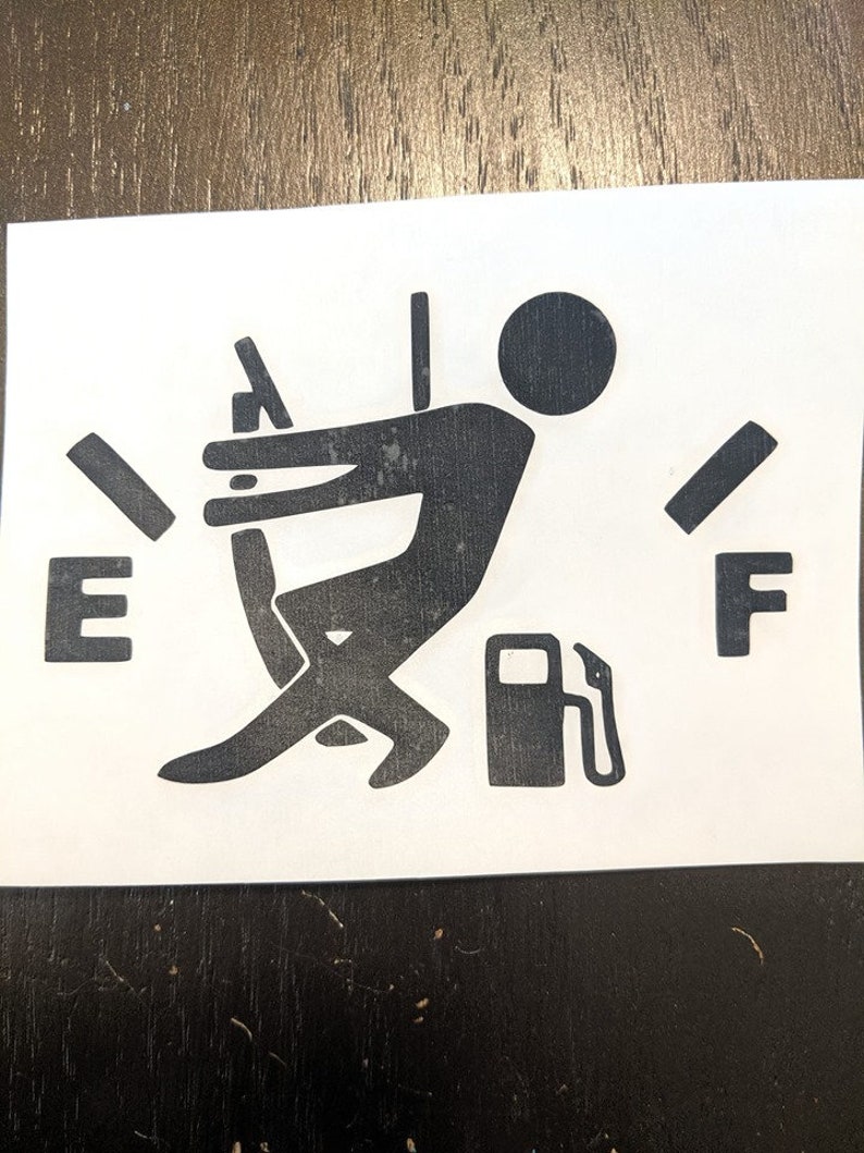 Funny Gas Gauge Decal I Car Stickers I Funny Stickers I Etsy