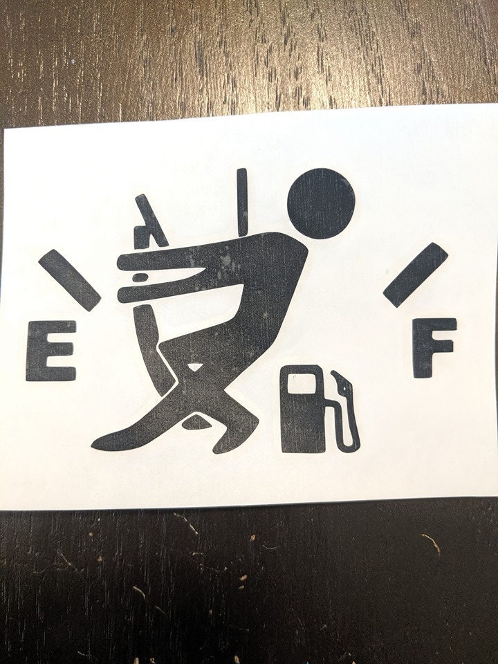 Funny Gas Gauge Decal I Car Stickers I Funny Stickers I Etsy