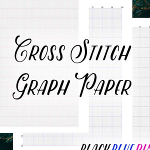 Cross Stitch Graph Paper, cross stitch grid paper, 8 1/2 x 11 inch, A4, letter-size, ready to print pdf grid paper, cross stitch chart paper