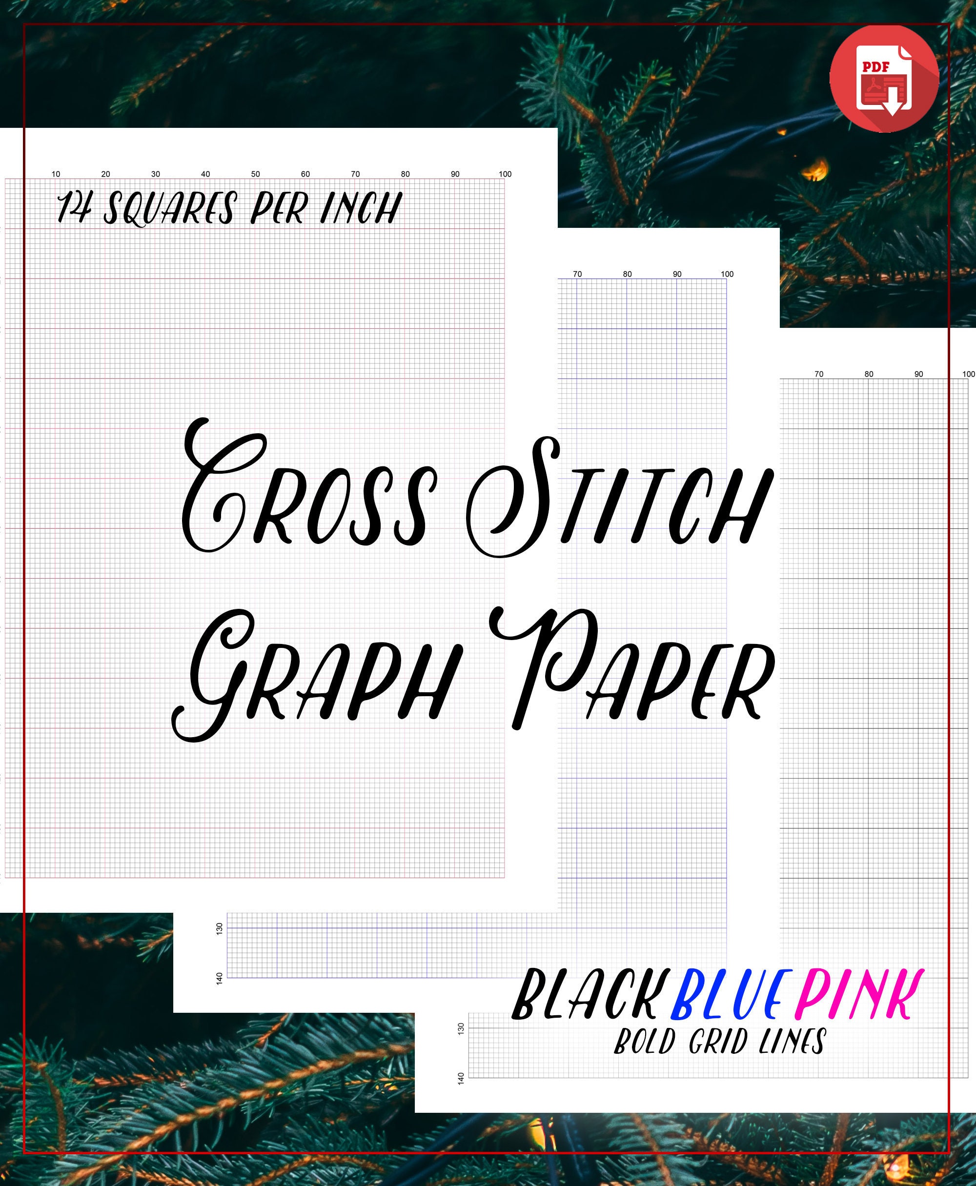 My Cross Stitch Pattern Book: Cross Stitching in 14 Squares Per Inch For  Cross Stitch, Patterns, Embroidery and Needleworkn, Graph Paper Journal for