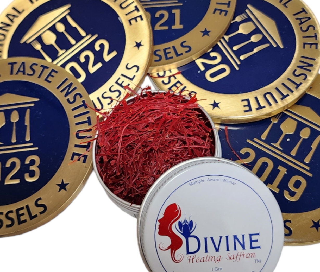 Awarded World's # 1 Multiple Award Winning Divine Healing Saffron,  1 gm long red threads recommends top Chefs as world's best Saffron
