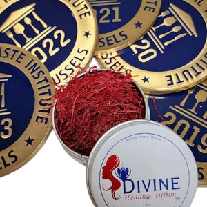 Awarded world&#39;s # 1 Multiple Award Winner Red Premium threads 1.5 gm of Divine Healing Saffron recommended by top chefs for highest quality