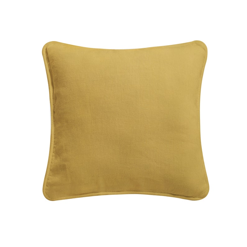 Plain Dyed 100% Cotton Cushion Covers Zipped Entry Bright Colors Home Sofa Decor 16 18 20 Mustard