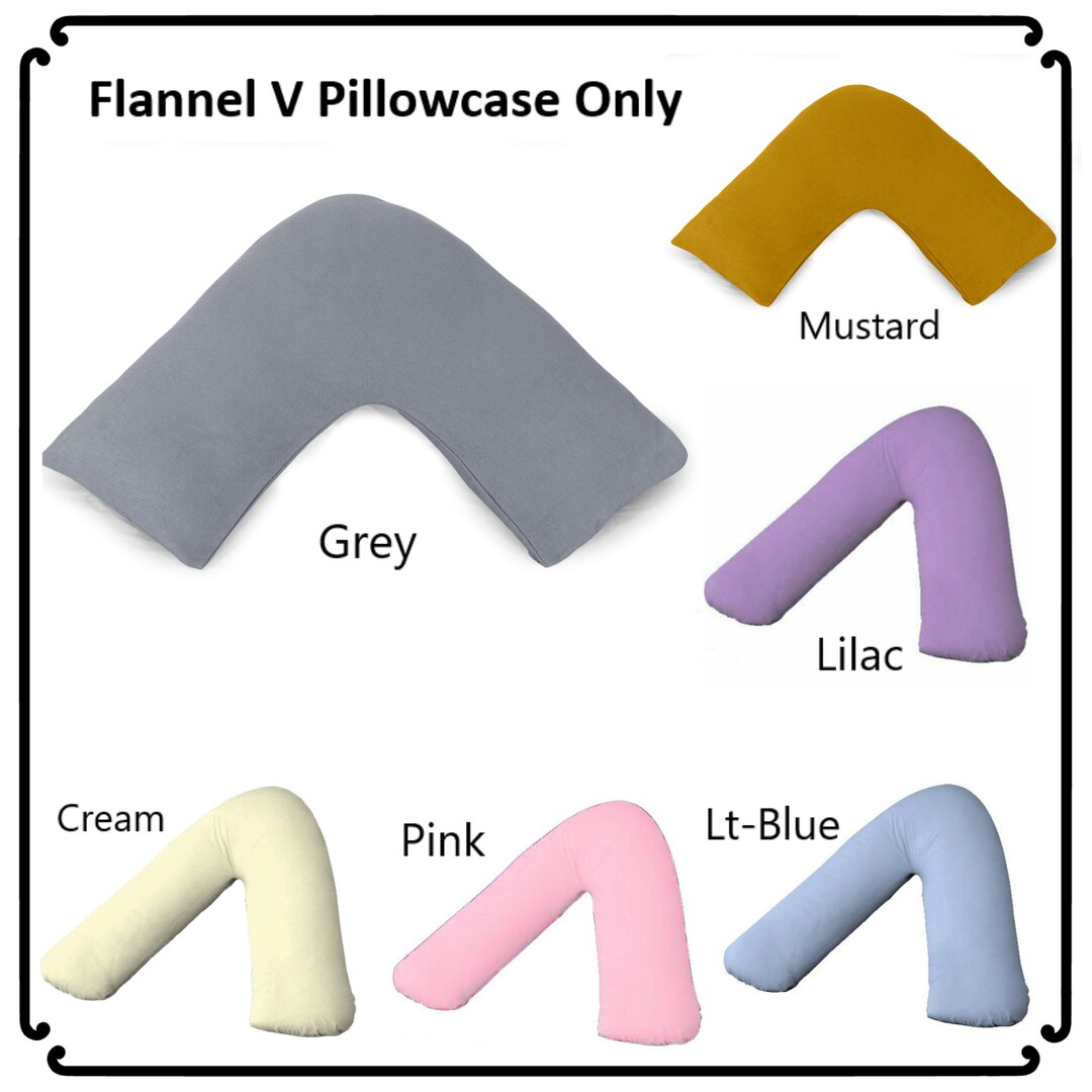 V Shaped Pillowcases Cover Only 100 Brushed Cotton Flannel Etsy UK
