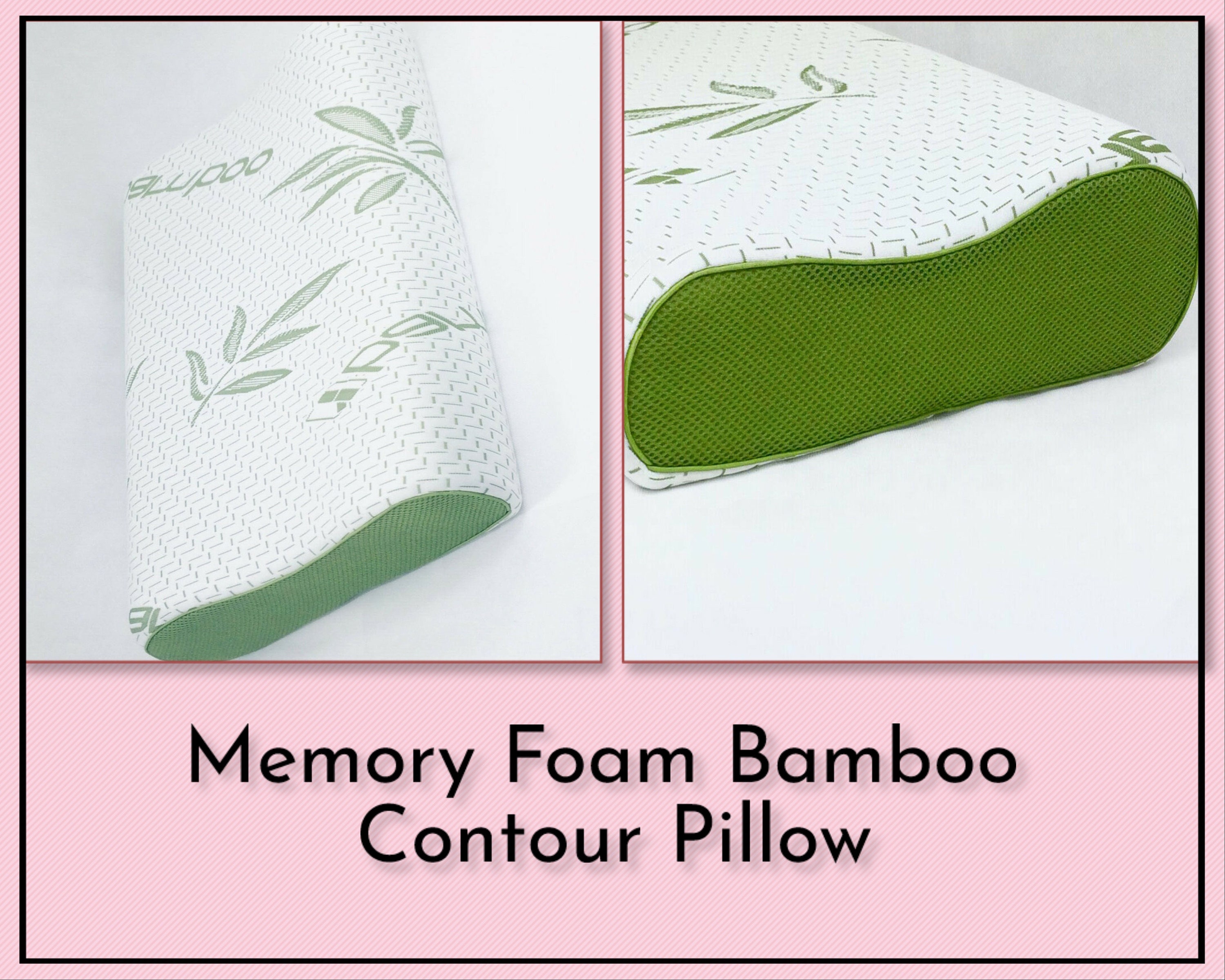 Soft Bamboo Contour Memory Foam Pillow Orthopaedic Cooling Etsy