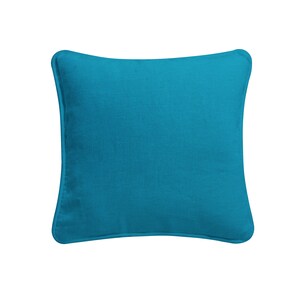Plain Dyed 100% Cotton Cushion Covers Zipped Entry Bright Colors Home Sofa Decor 16 18 20 Teal