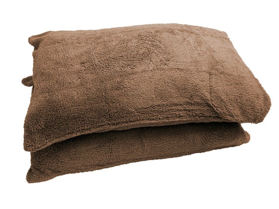 No More Cold Necks Warm Cosy Lamb Wool Touch Teddy Bear Fleece Pillow Cases 