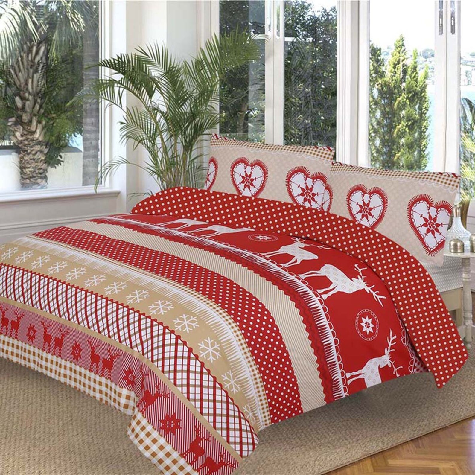 Christmas Bedding Festive Duvet Cover Polycotton Bedding Sets Etsy UK