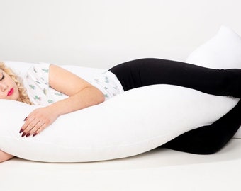 Pregnancy Pillow Extra Fill 9ft Comfort Duck Feather &Down U Pillow Back Neck Pregnancy Pillow Extra Fill 9ft Comfort Duck Feather &Down U Pillow Back Neck