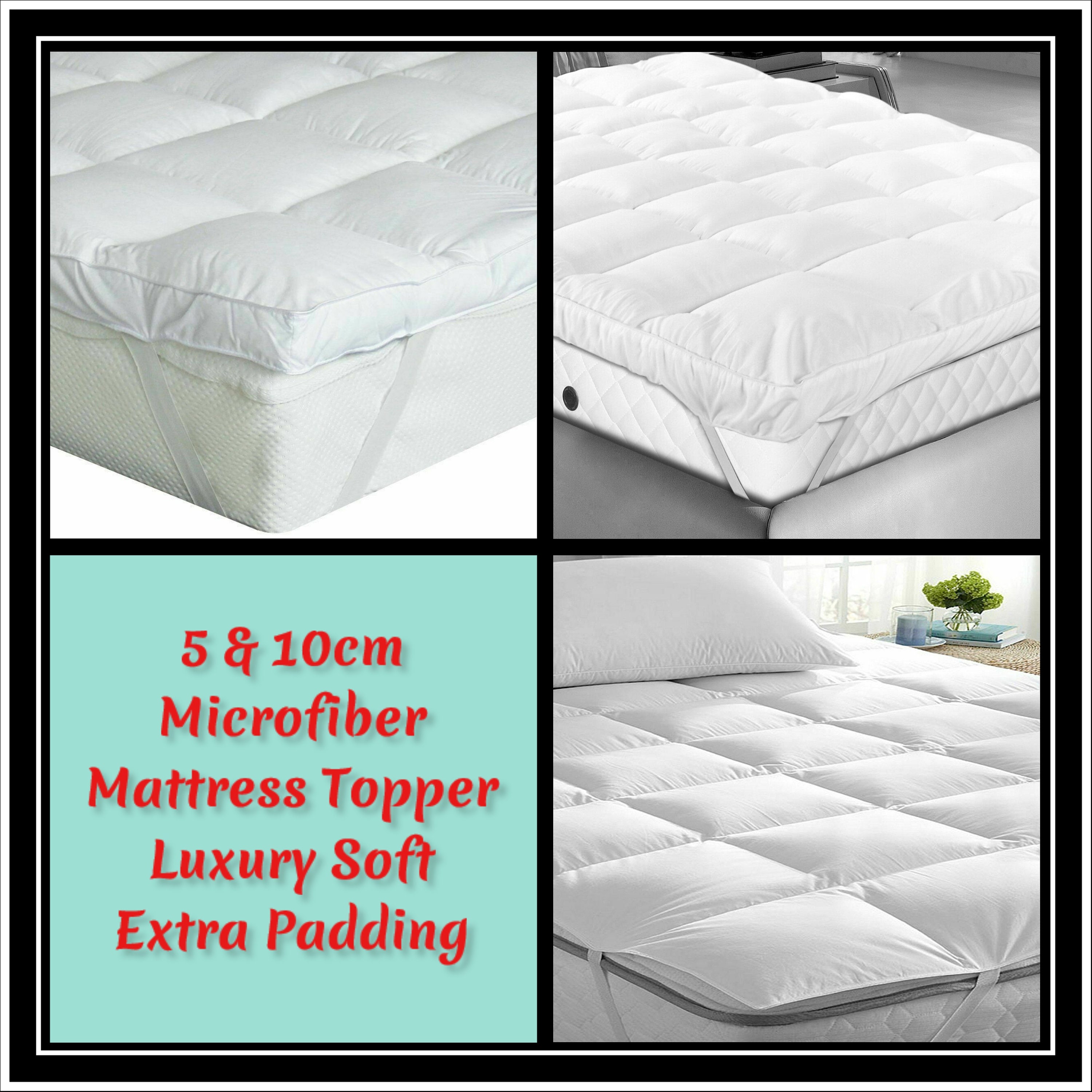 Extra Thick Breathable 5cm & 10cm Microfiber Mattress Toppers Etsy