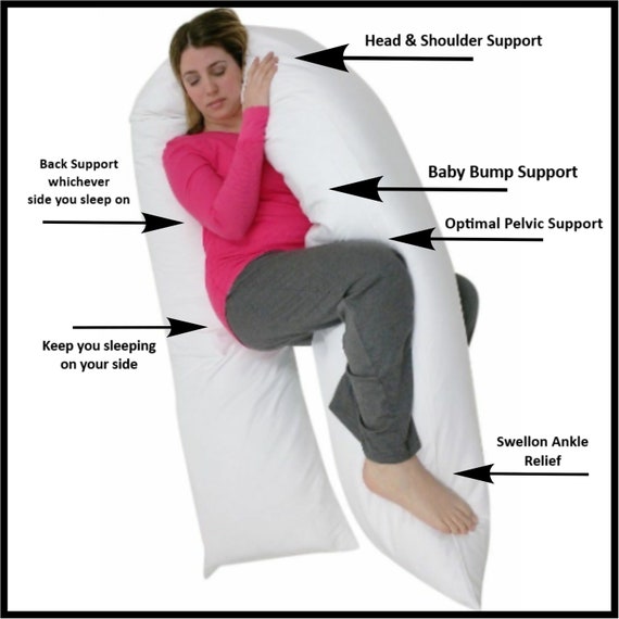 12FT Comfort U Pillow Only Full Body Back Support Maternity Pregnancy  U-Pillow