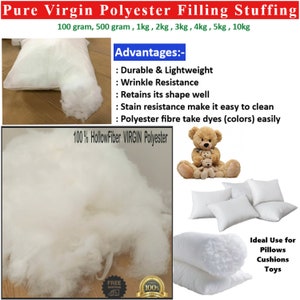 Virgin Hollow Fibre Polyester Filling Stuffing Toy Teddy Bear Cushion 20KG