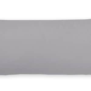 Hollowfiber Bolster Pillow with Free Pillowcase Extra Plump Neck Back Leg Maternity Nursing Support Cushion Silver