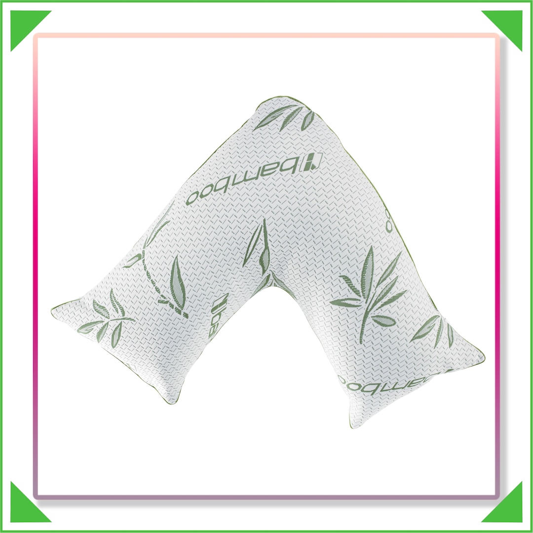 Orthopaedic Bamboo V Pillow Memory Foam Neck Back Maternity Support