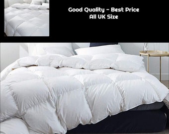 13.5 Tog Duck Feather & Down Duvet Cosy Fluffy Anti-Allergy Super Filled Quilt/Duvet- Single Double King Super King