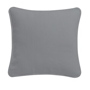 Plain Dyed 100% Cotton Cushion Covers Zipped Entry Bright Colors Home Sofa Decor 16 18 20 Grey