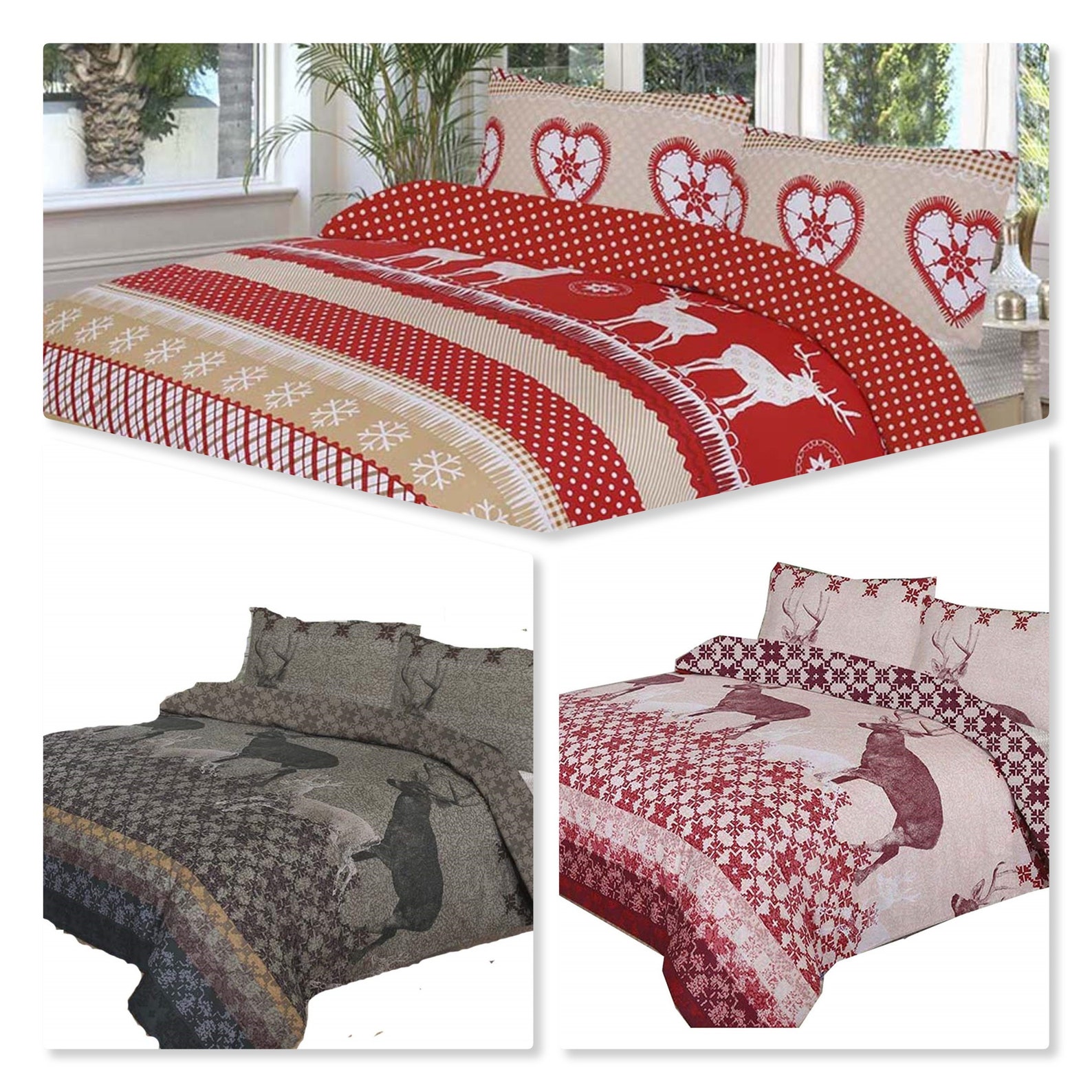 Christmas Bedding Festive Duvet Cover Polycotton Bedding Sets Etsy UK