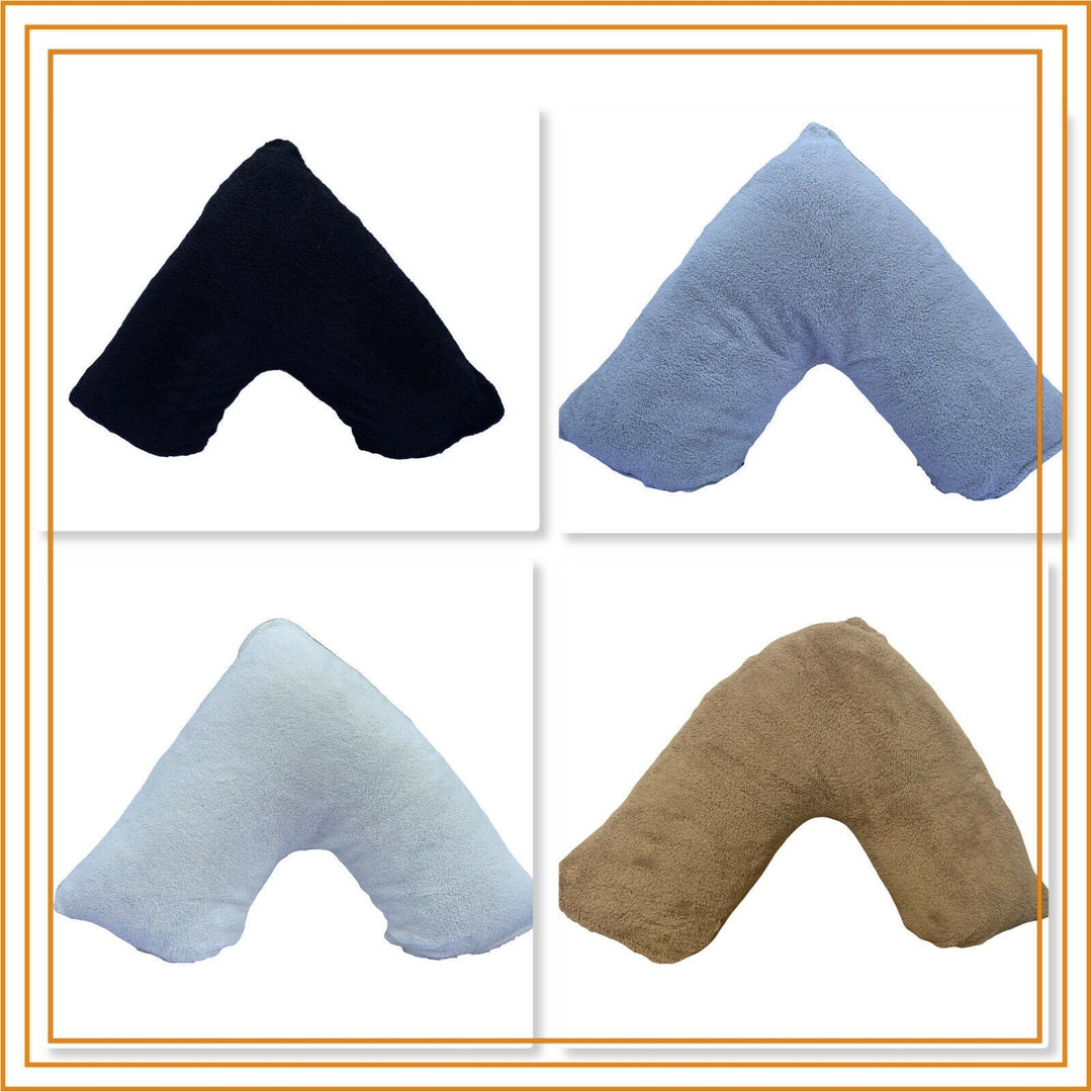 Teddy Bear Fleece V Pillow Cases Neck Back Head Pregnancy Support