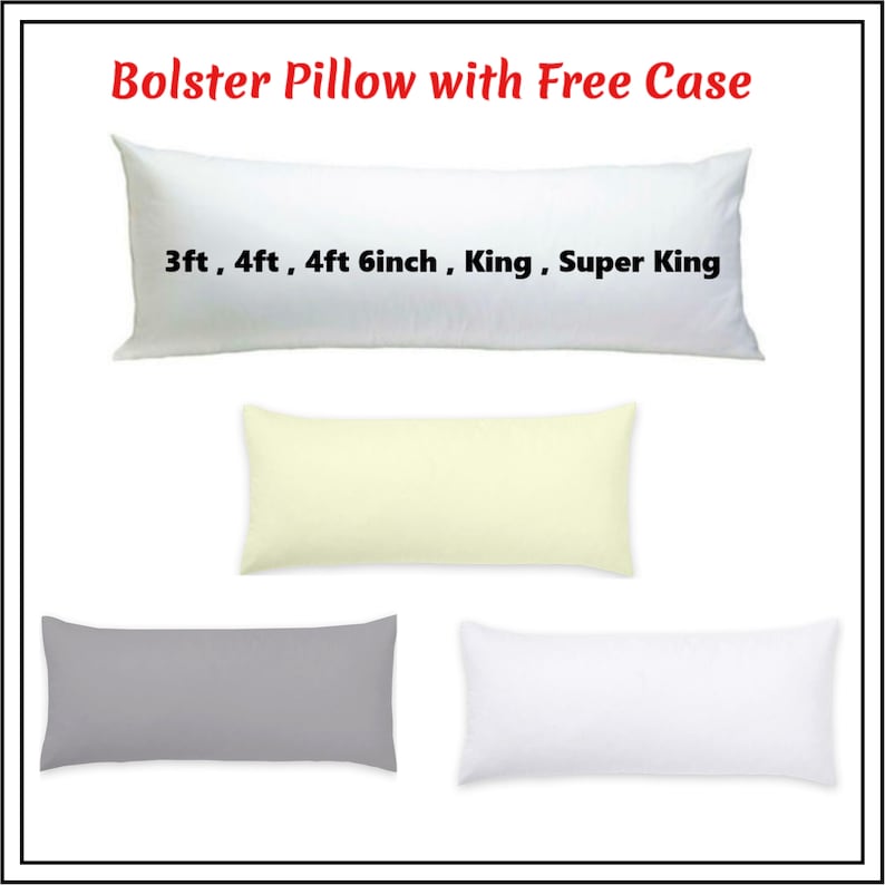 Hollowfiber Bolster Pillow with Free Pillowcase Extra Plump Neck Back Leg Maternity Nursing Support Cushion image 1