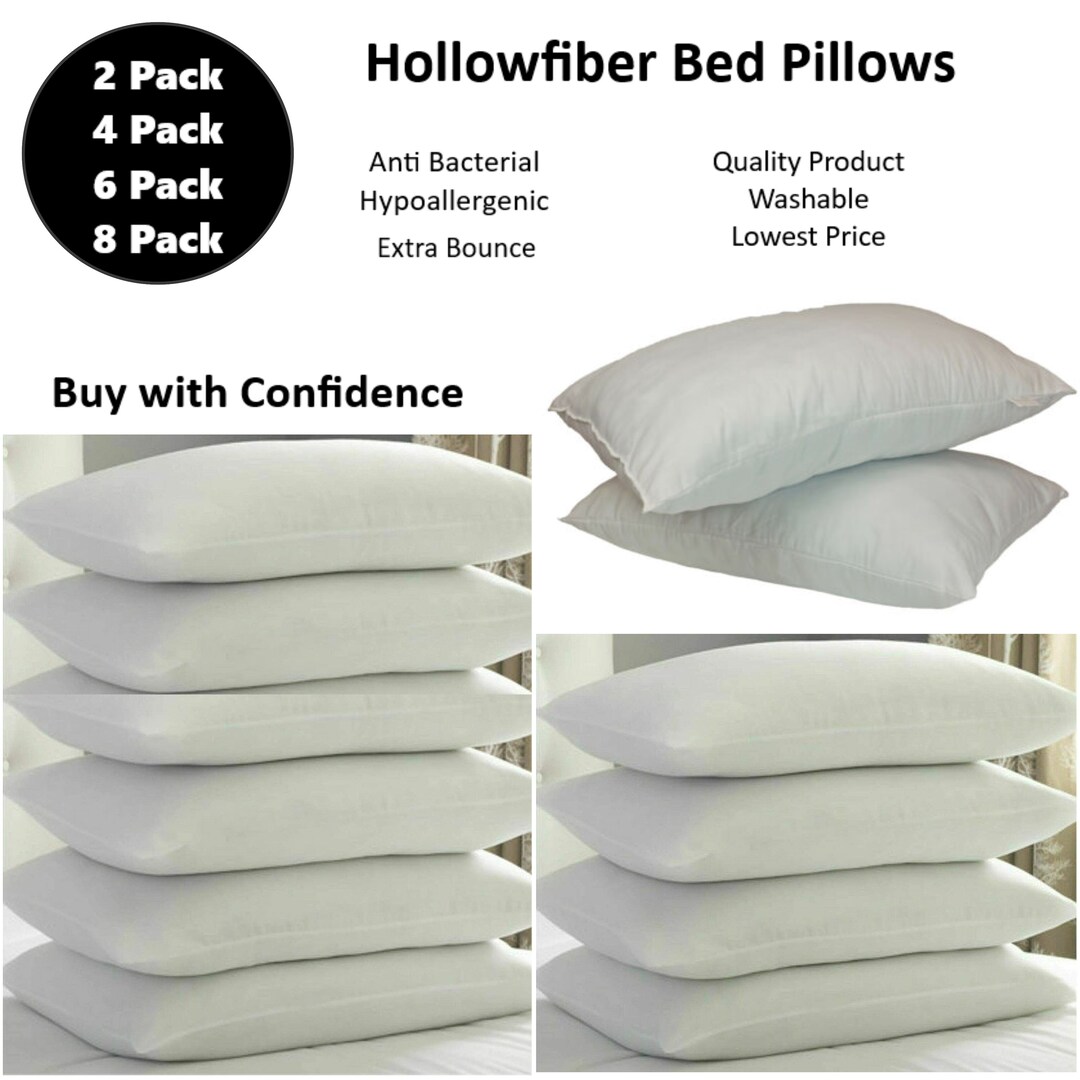 Hotel Quality Bed Pillows Super Bouncy Anti Allergy Neck Back Support