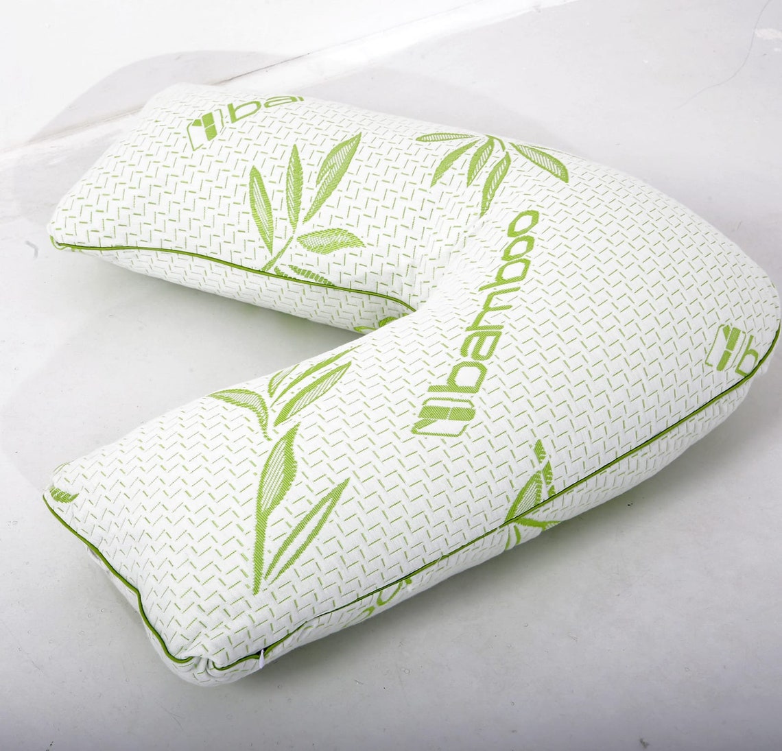 V Shape Bamboo Pillow Memory Foam Orthopaedic & Pregnancy Etsy