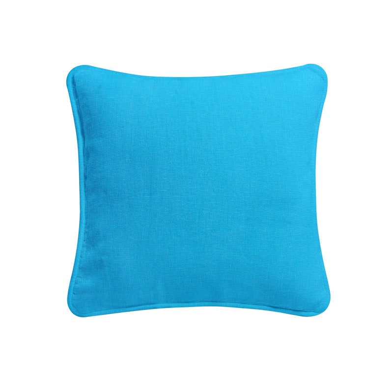 Plain Dyed 100% Cotton Cushion Covers Zipped Entry Bright Colors Home Sofa Decor 16 18 20 Aqua