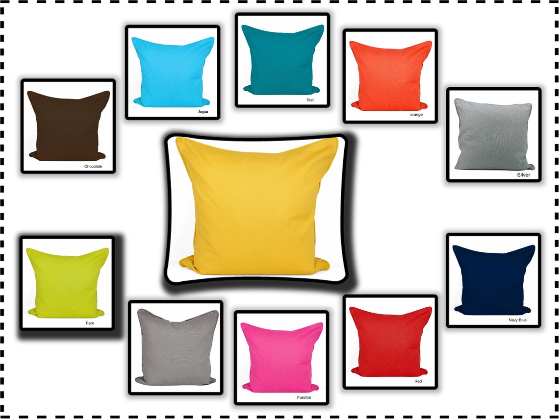 100 Cotton Plain Cushion Covers With Hollowfibre Cushion/pads Etsy UK