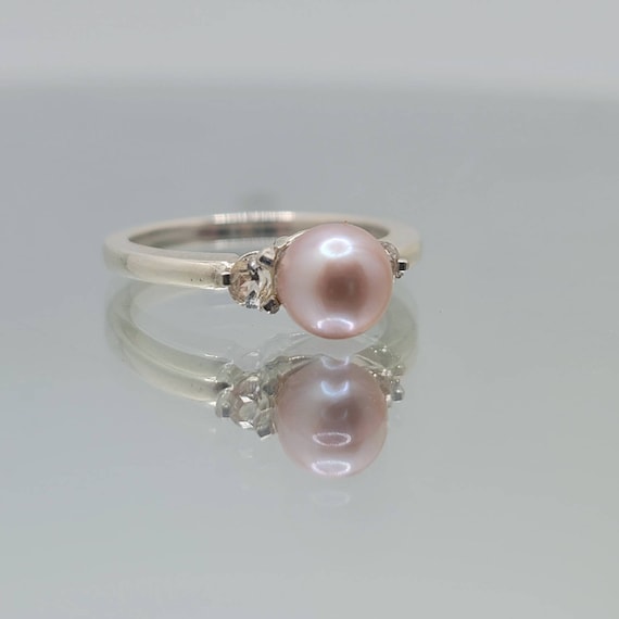 Michael Valitutti Pink Pearl Amethyst Sapphire 925 Sterling Rose Gold Ring  10.75 | eBay
