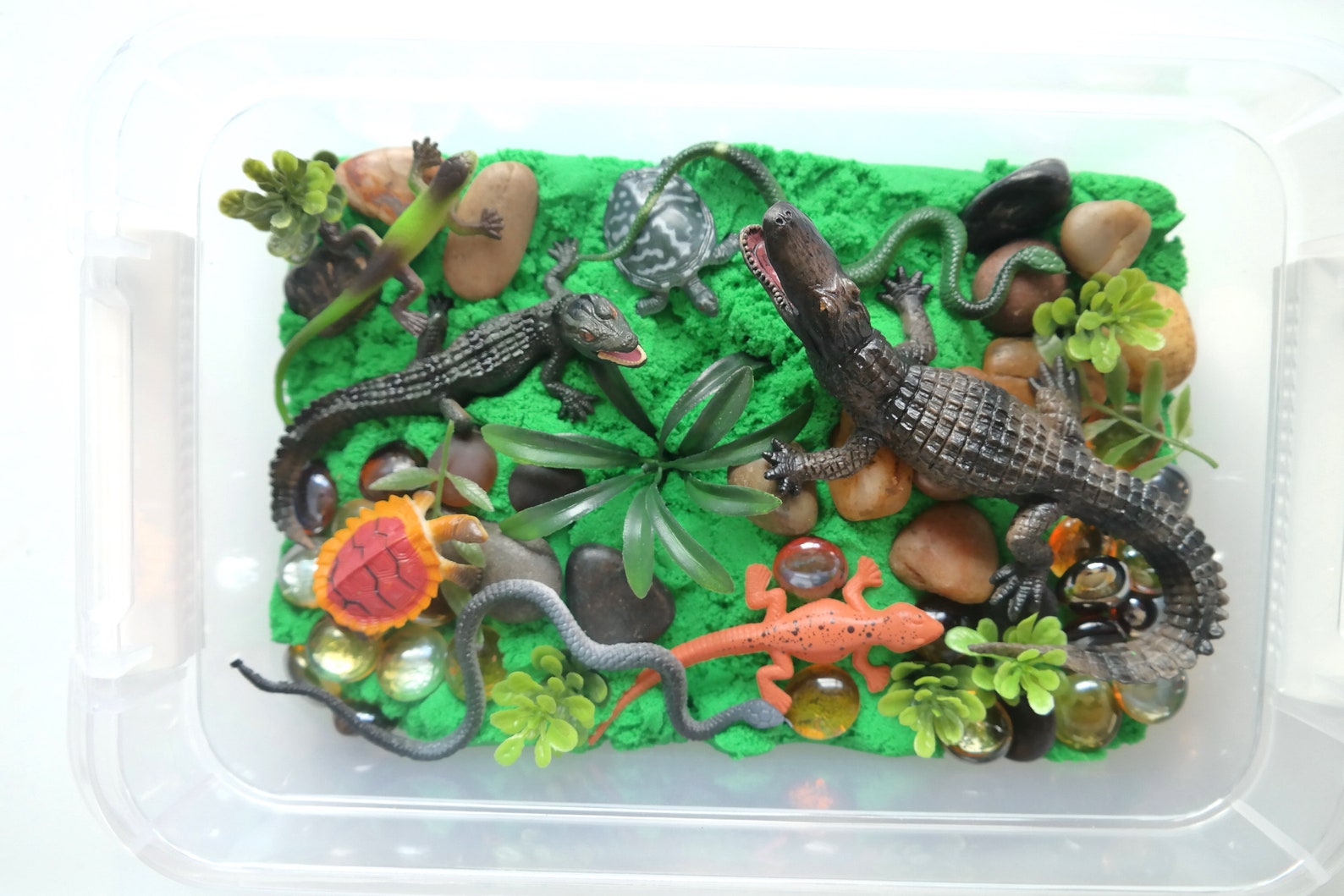 Reptile Sensory Bin With Play Sand Etsy