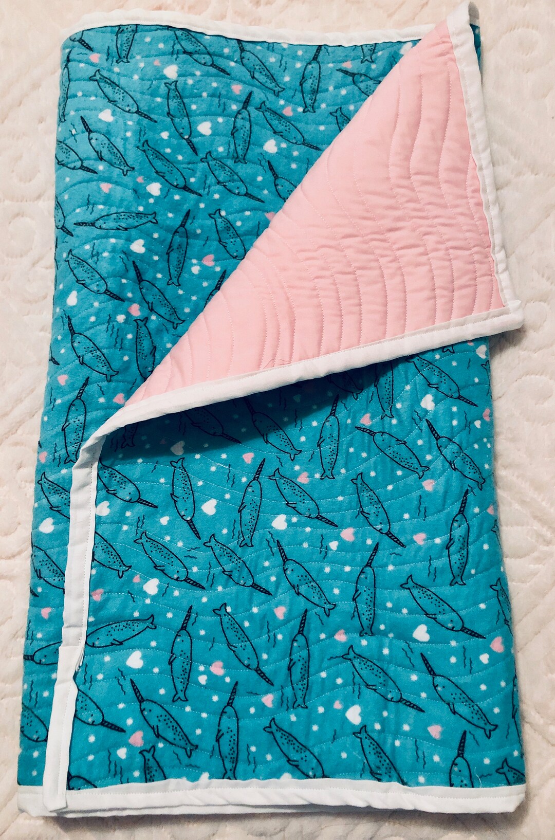 Narwhal Party Mini Baby Quilt Etsy