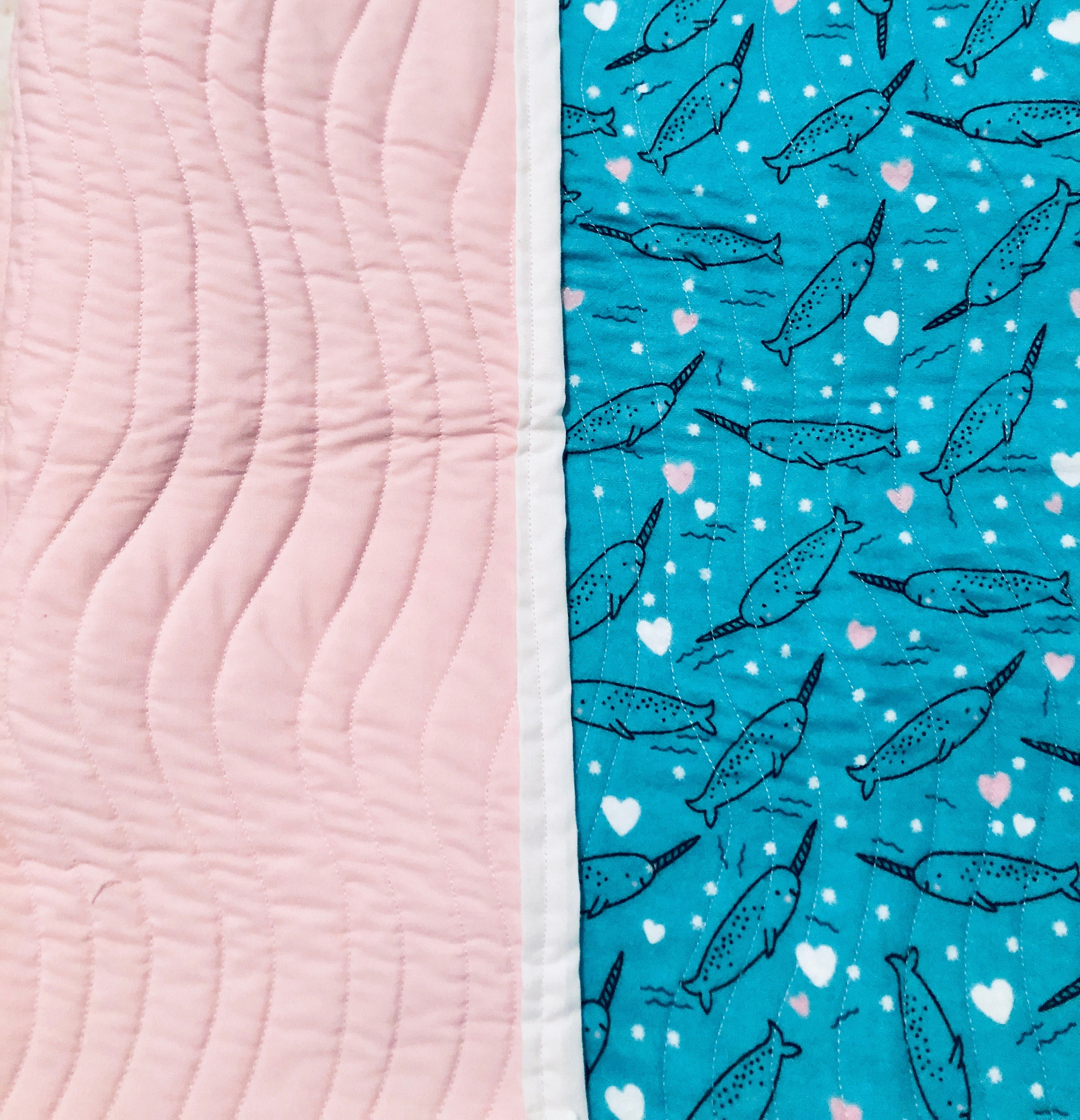 Narwhal Party Mini Baby Quilt Etsy