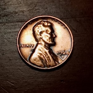 Moeda de um centavo Lincoln 1968D