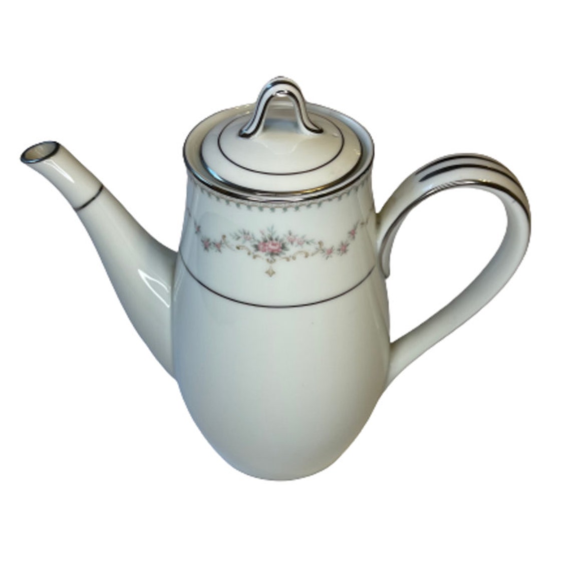 Noritake Fairmont Platinum Trim Coffee Pot &Lid Etsy