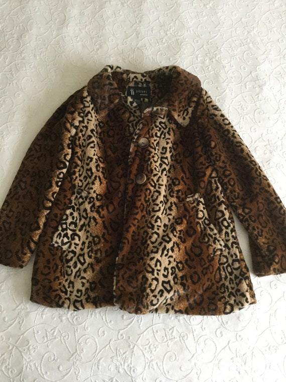 Leopard Fake Fur Soft Women's Winter Coat Jacket