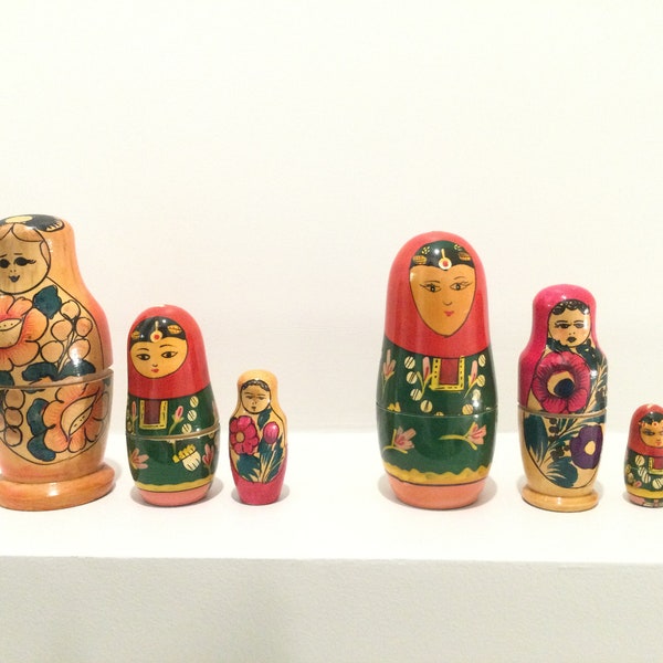 Vintage Russian wooden nesting dolls (6)