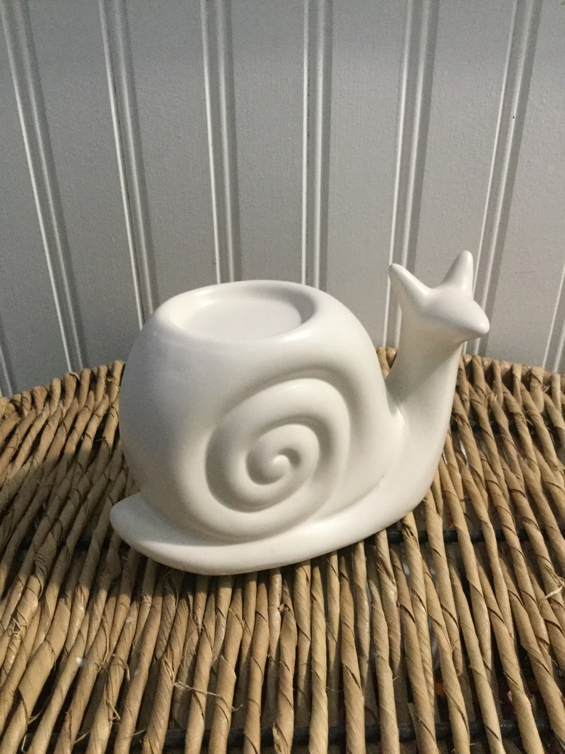 Matching Set of Ceramic Snail Votive Tea Light Candle Holders Etsy