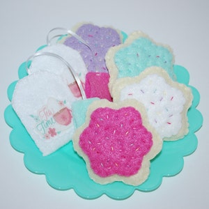 HomeSewn Felt Play Food Tea Set: Tea Bags & Cookies