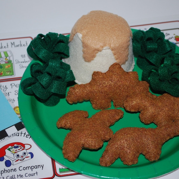 Play Food Chicken Nuggets Etsy